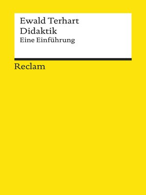 cover image of Didaktik. Eine Einführung